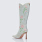 Carmen Blue Denim Embroidered Boot