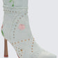 Carmen Blue Denim Embroidered Boot