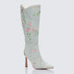 Carmen Blue Denim Embroidered Boot