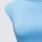 Caroline Blue Backless Top