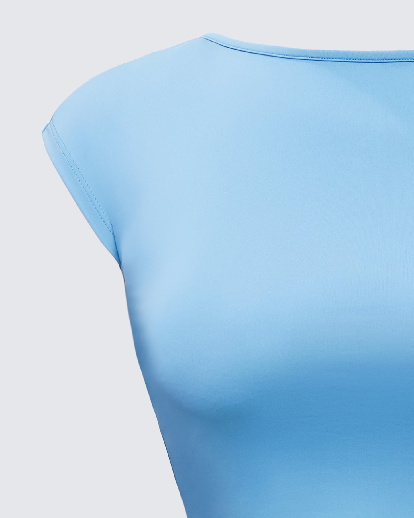 Caroline Blue Backless Top