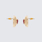 Carolyn Gold Ruby Heart Stud Earrings