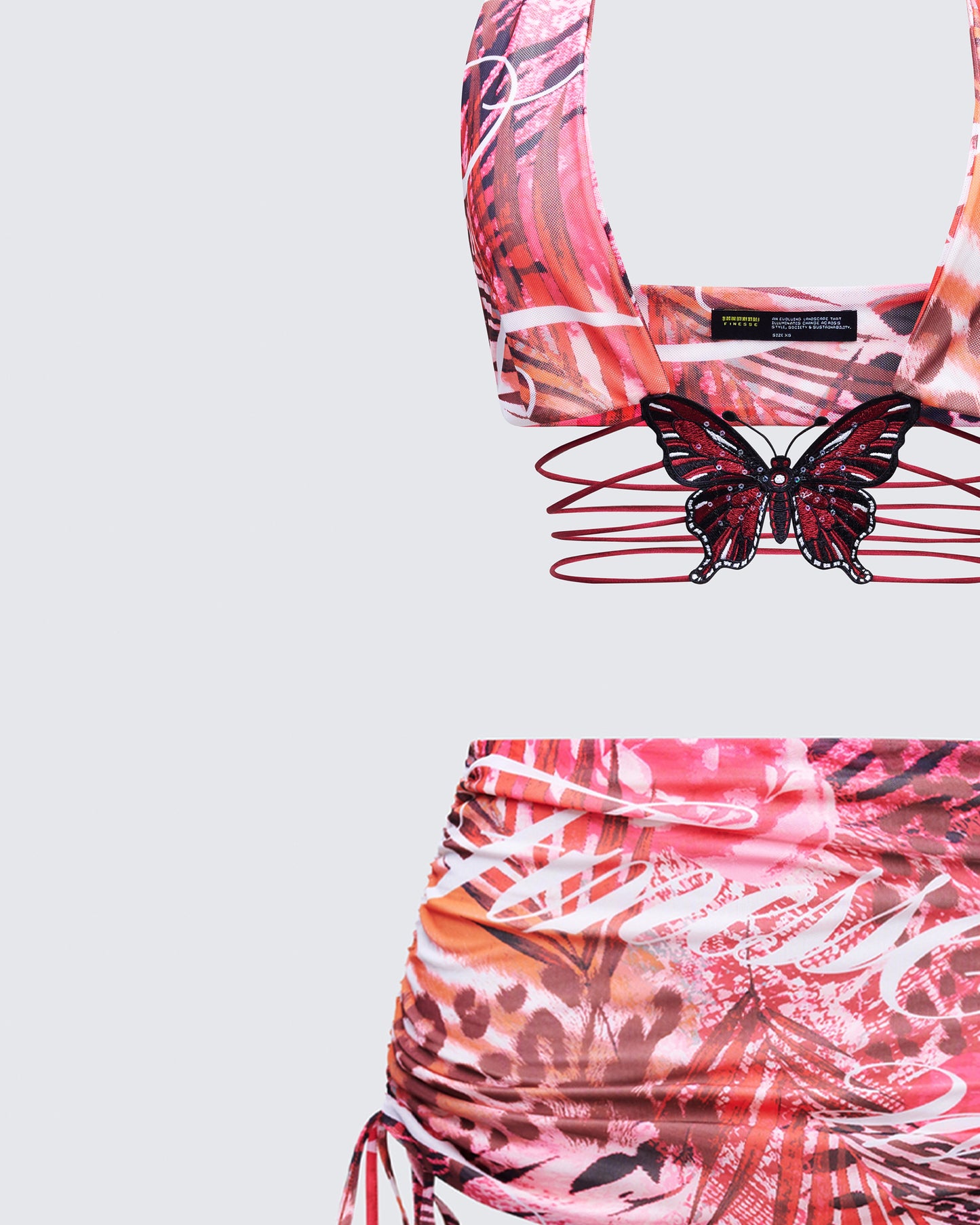Cece Orange Printed Set
