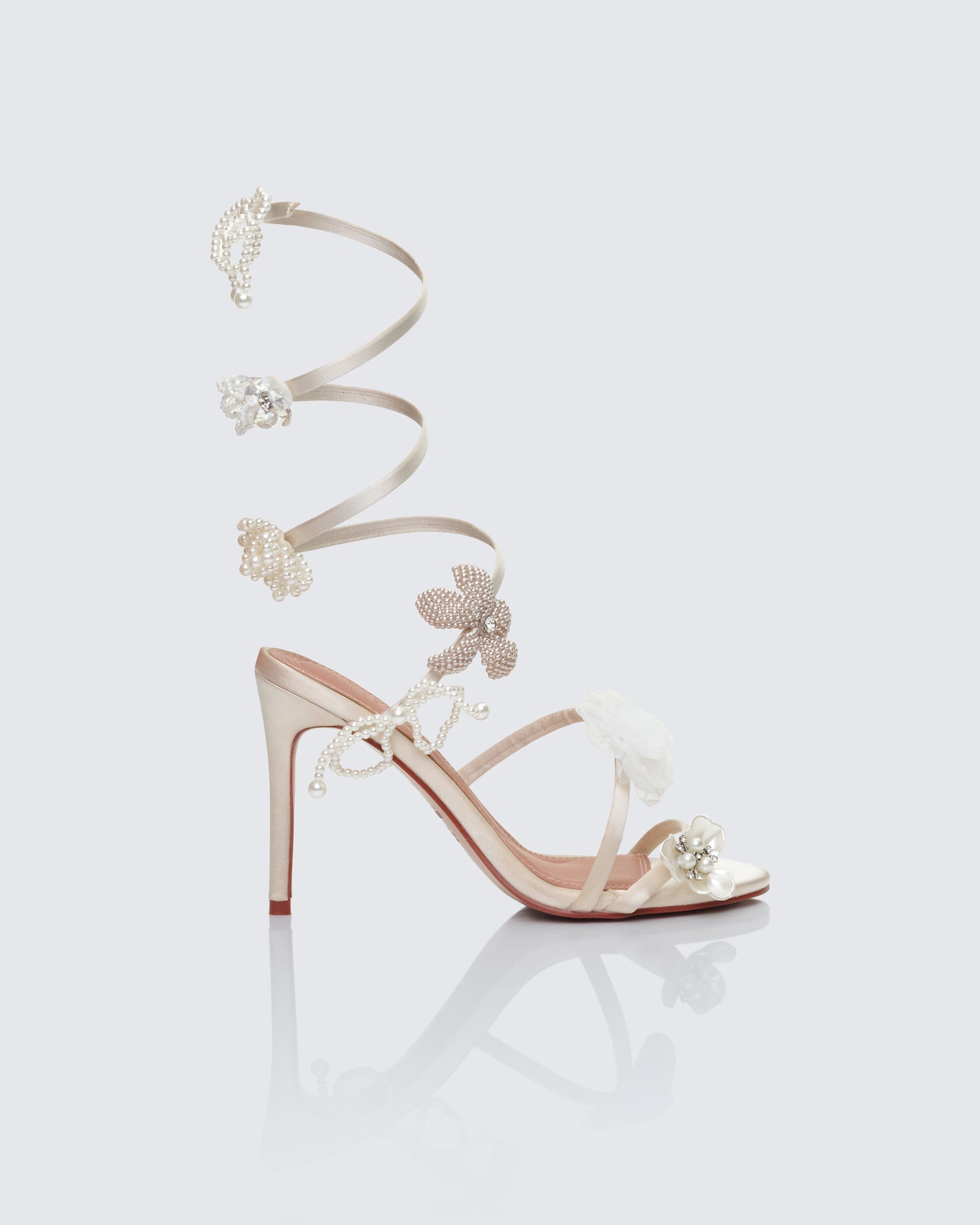 Celeste Ivory Pearl Spiral Sandal
