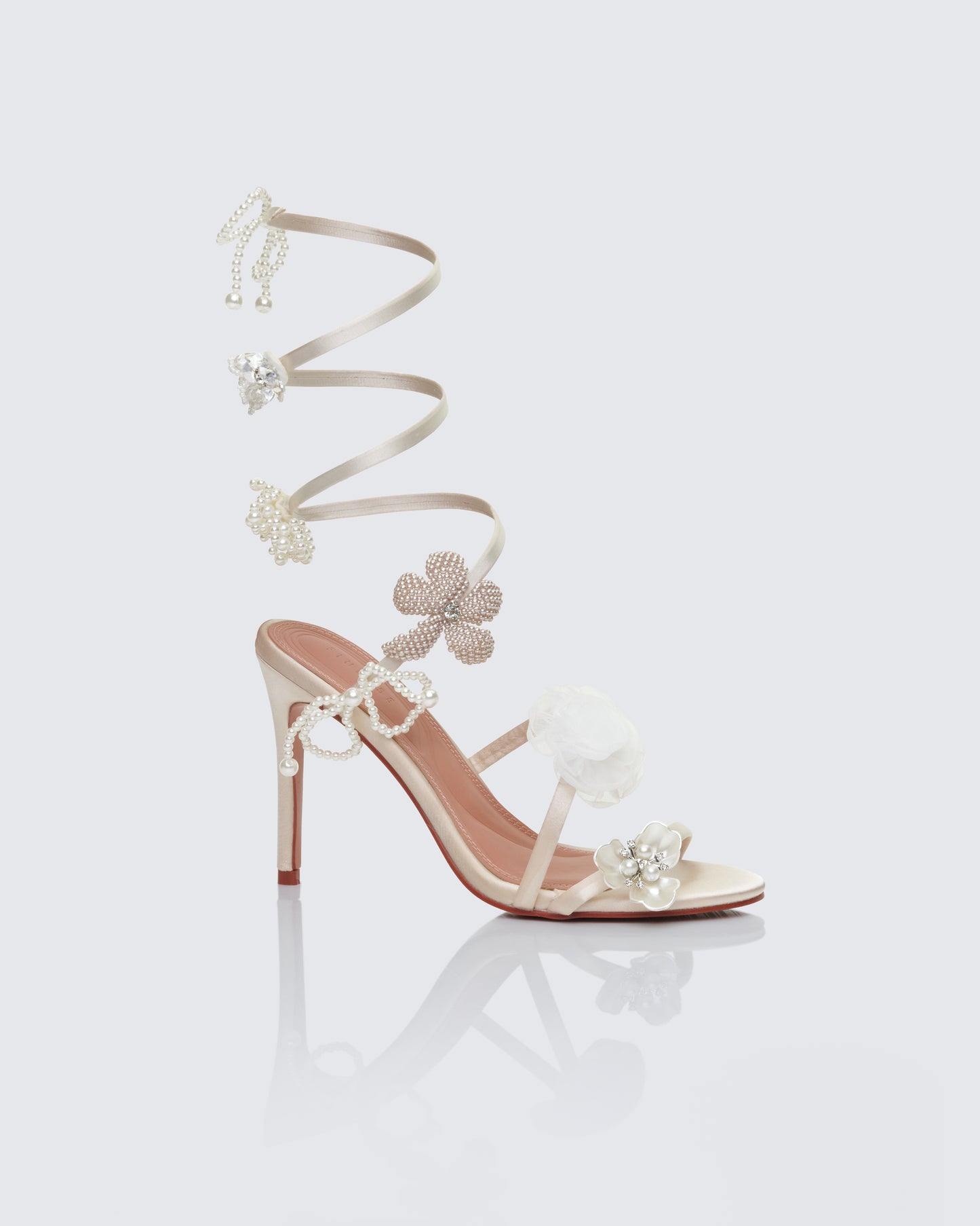 Celeste Ivory Pearl Spiral Sandal