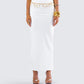 Cerelina White Jersey Maxi Skirt