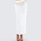 Cerelina White Jersey Maxi Skirt