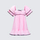 Cerys Pink Organza Mini Dress