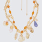 Chantara Gold MultI Shell Charm Necklace - close up detail