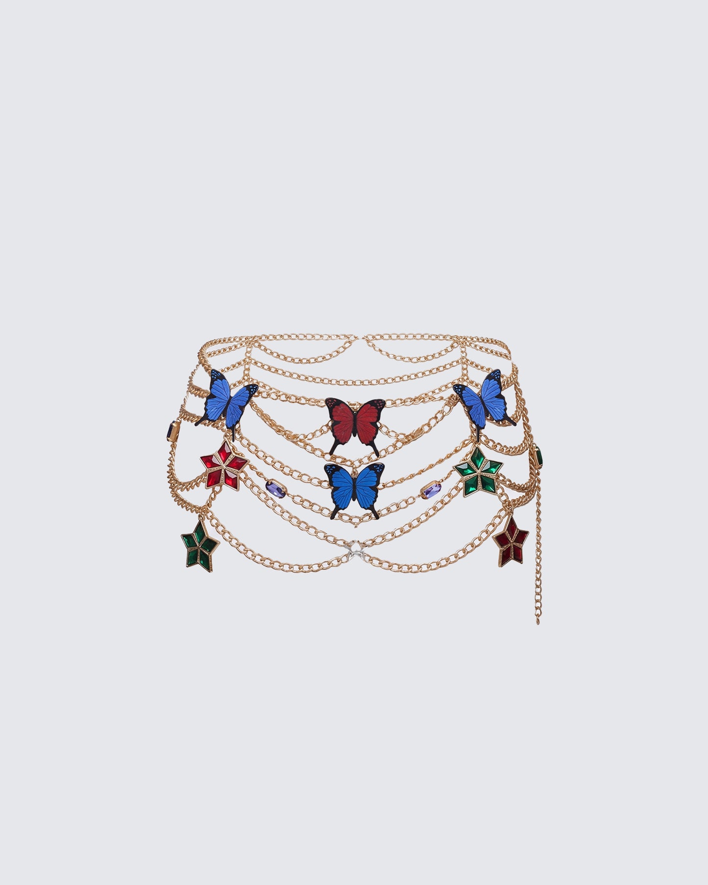 Chara Gold Tone Butterfly Chain Skirt