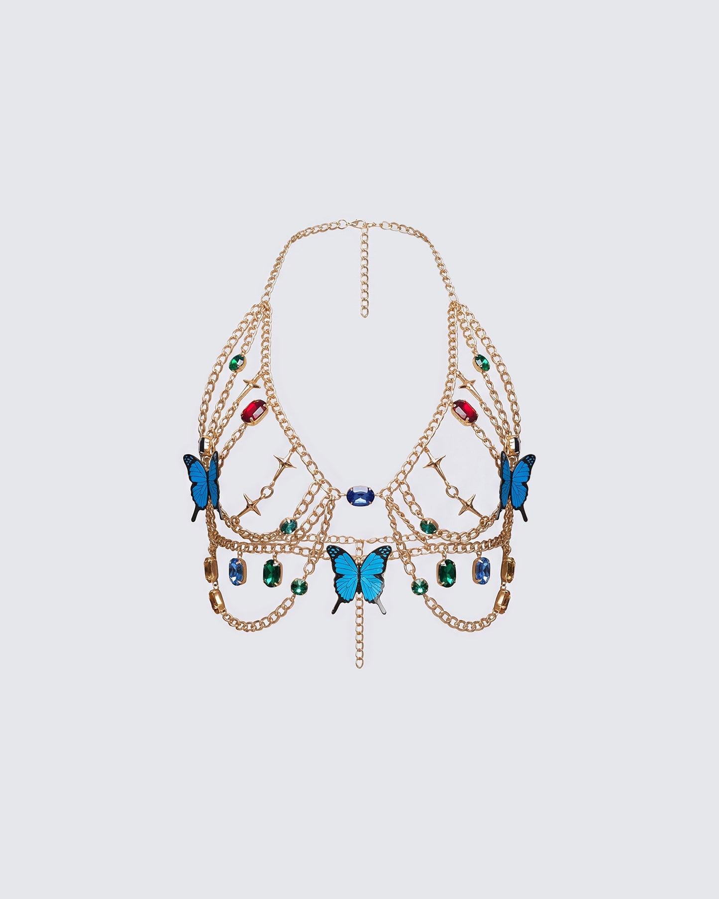 Chara Gold Tone Butterfly Chain Top