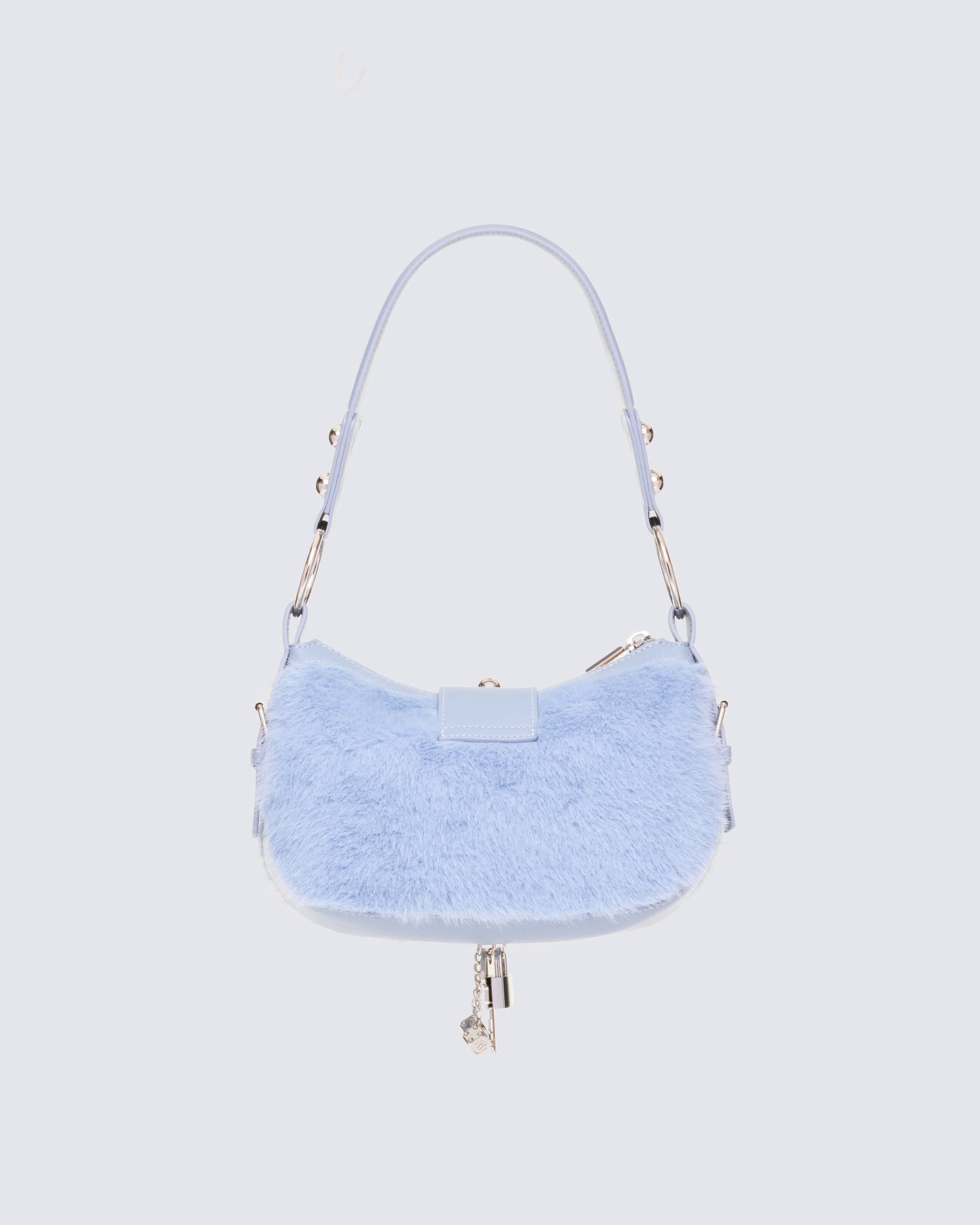 Charalyn Blue Fur Shoulder Bag