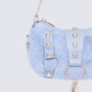 Charalyn Blue Fur Shoulder Bag
