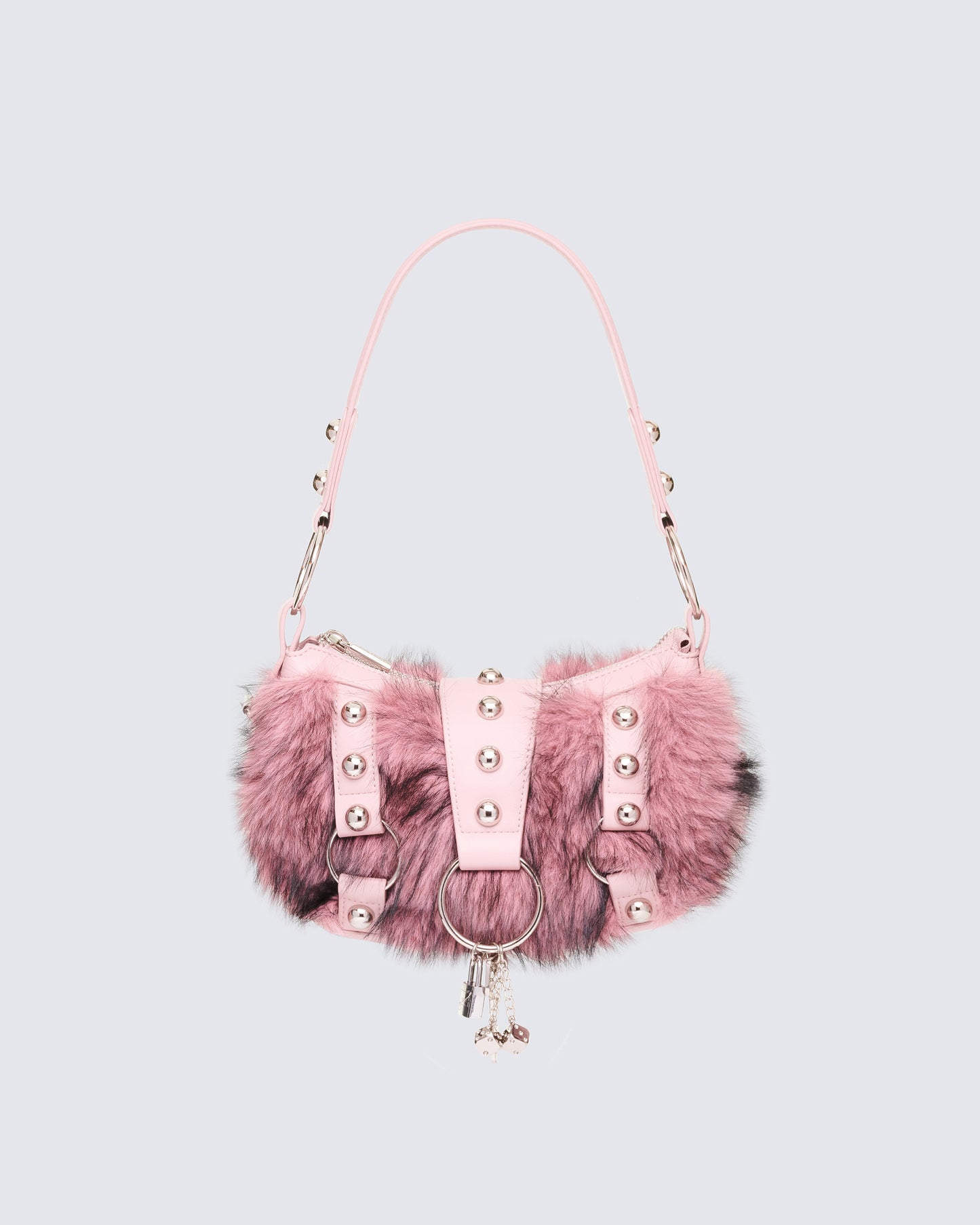 Charalyn Pink Fur Shoulder Bag