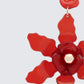 Charity Red Flower Dangle Earrings
