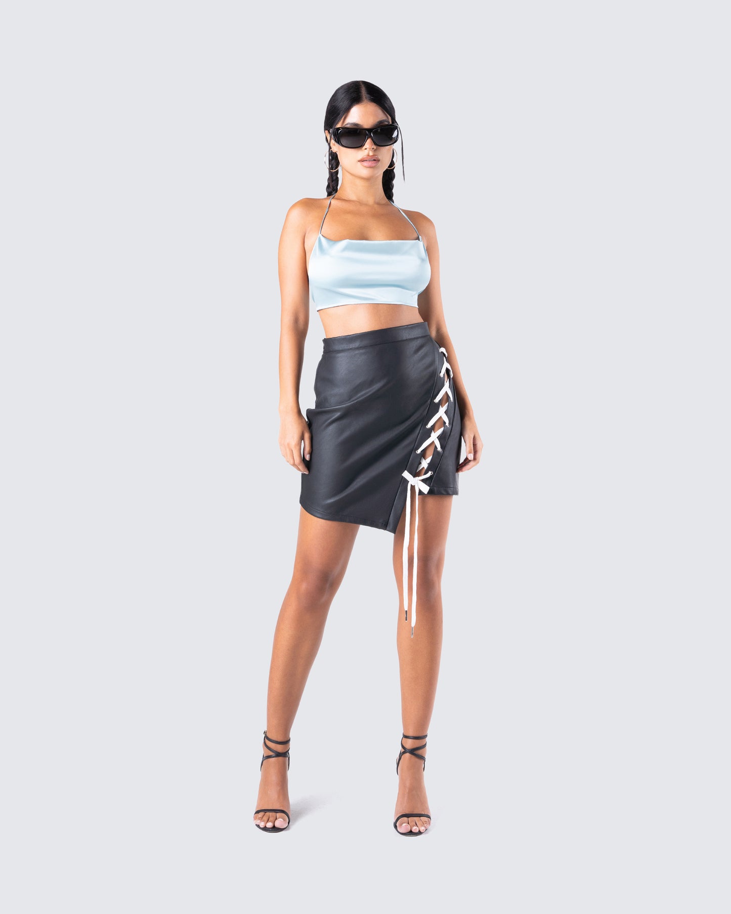 Charlie Vegan Leather Mini Skirt