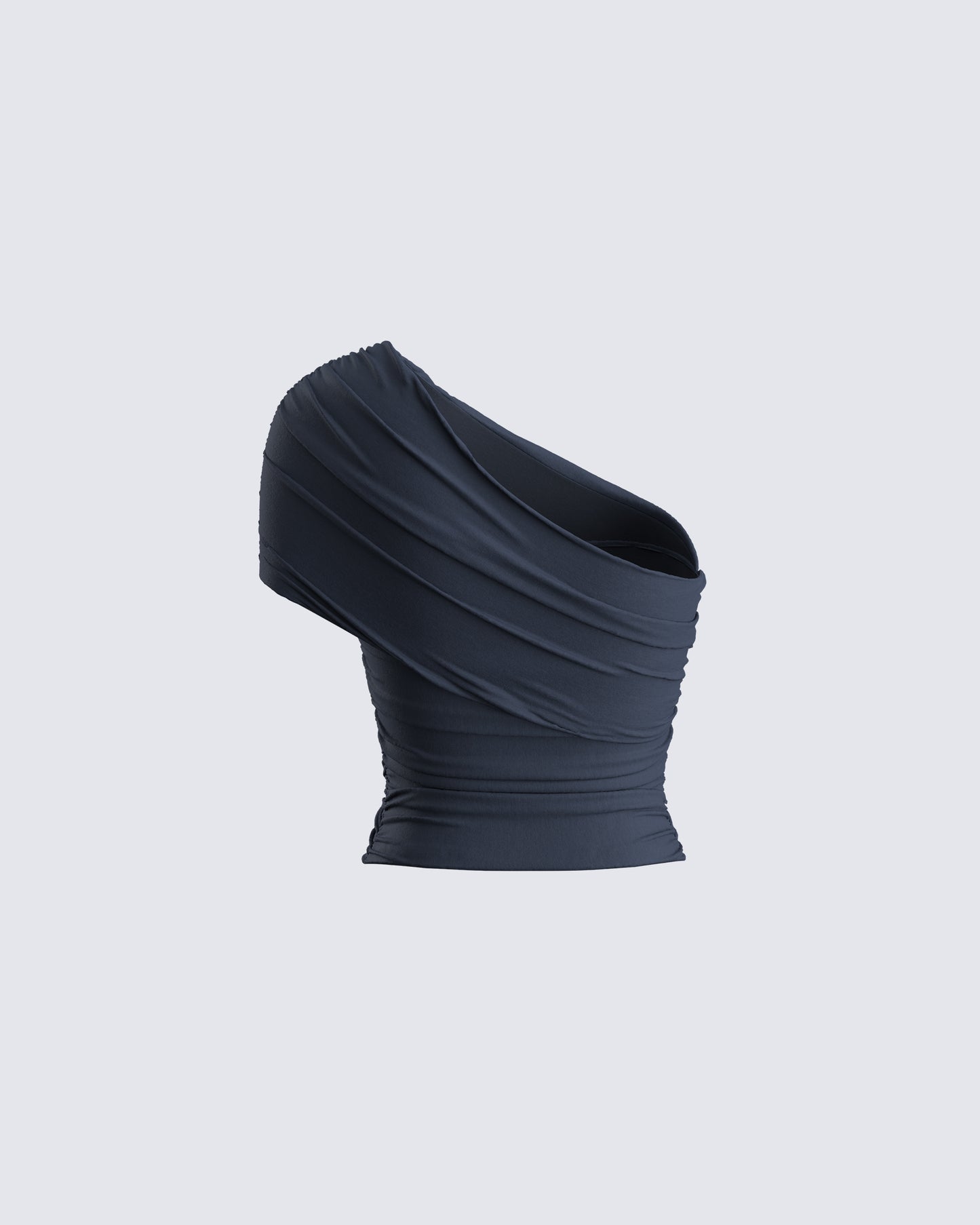 Charlize Navy One Shoulder Top