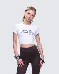 Chaya White Graphic Tee