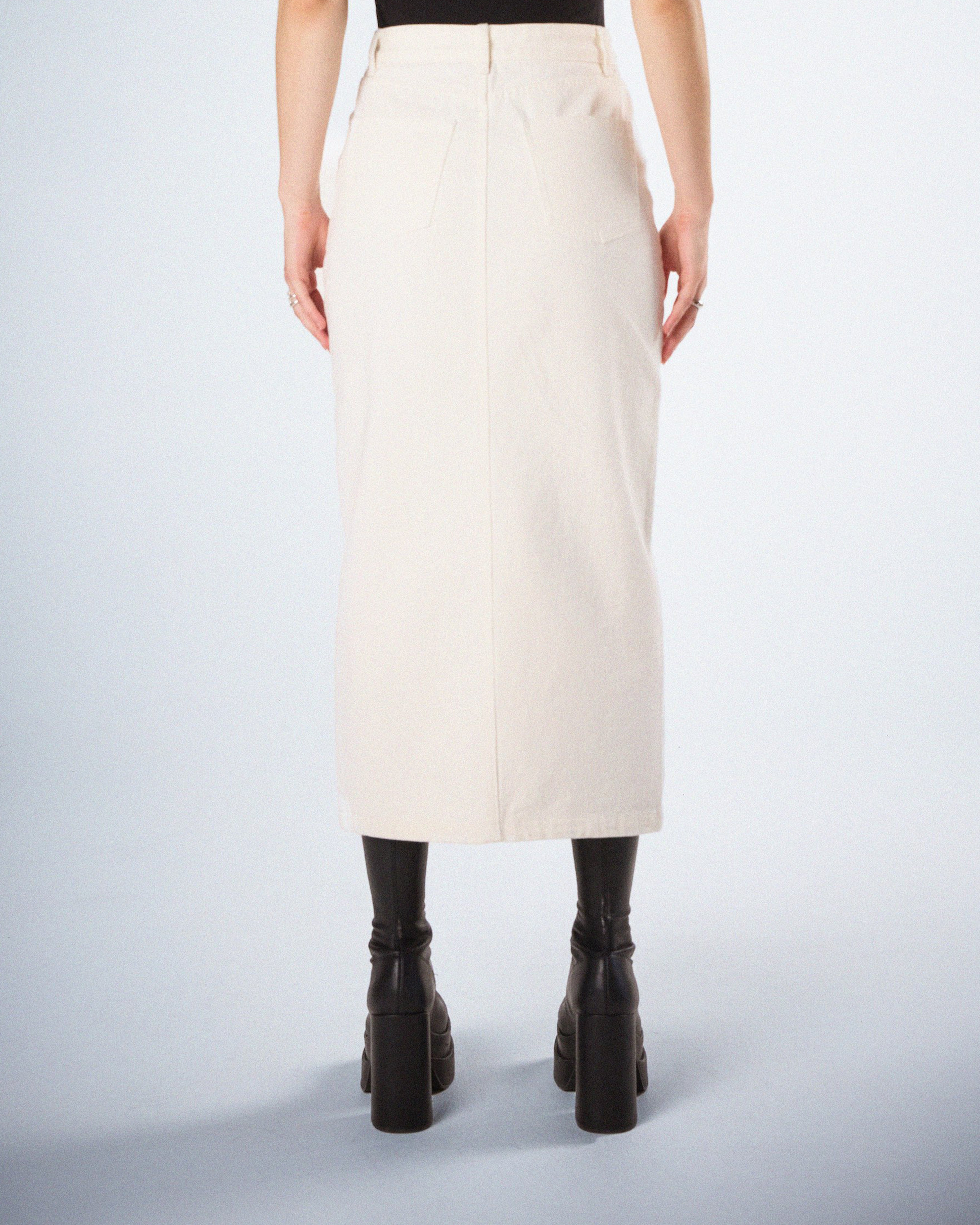 JDA White Denim Skirt (FINAL SALE) | White denim skirt, White denim pencil  skirt, Pencil skirt white