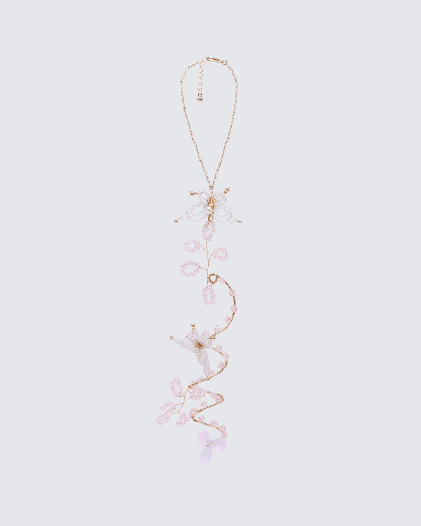 Cheryl Pink Butterfly Hand Harness - front view