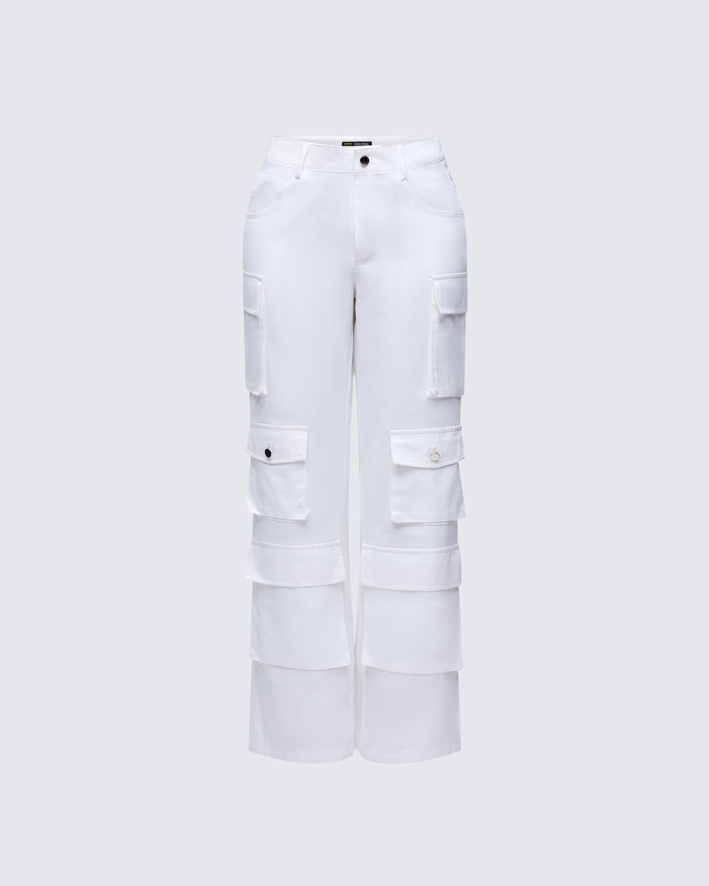 Chima White Cargo Twill Pant