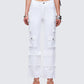 Chima White Cargo Twill Pant