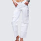 Chima White Cargo Twill Pant