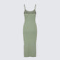 Christa Sage Rib Midi Dress