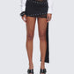 Cia Black Asymmetrical Lace Micro Mini Skirt