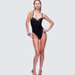 Cinderella Black Boned Mesh Bustier Bodysuit