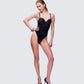 Cinderella Black Boned Mesh Bustier Bodysuit