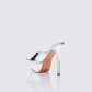 Clover Clear Perspex Pointed Platform Mules