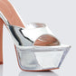 Clover Clear Perspex Pointed Platform Mules