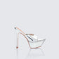 Clover Clear Perspex Pointed Platform Mules