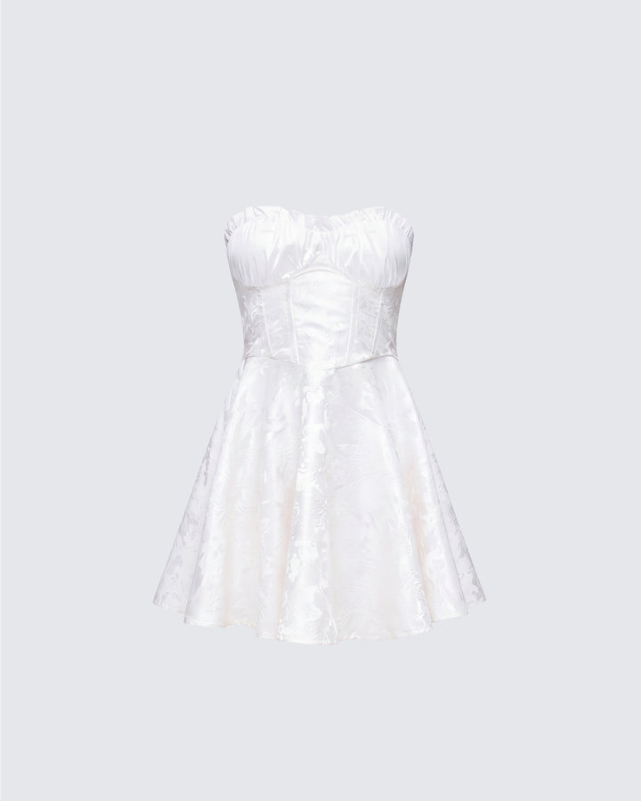Connie White Mini Dress