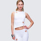 Cora White Jersey Heart Detail Top