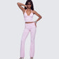 Corah Pink Knit Fold Over Leggings