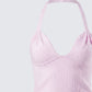 Corah Pink Knit Halter Top