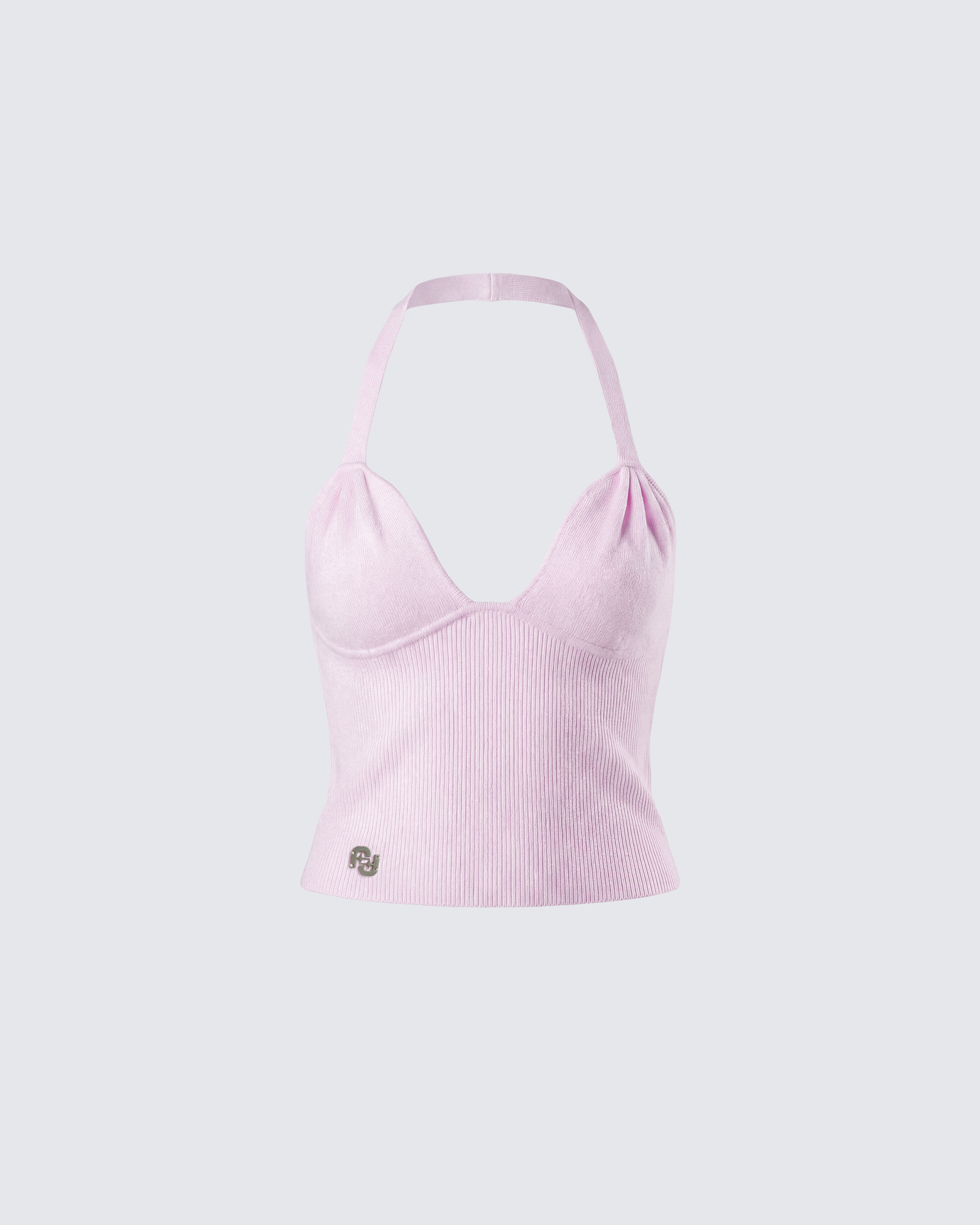Corah Pink Knit Halter Top – FINESSE