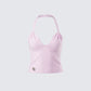 Corah Pink Knit Halter Top