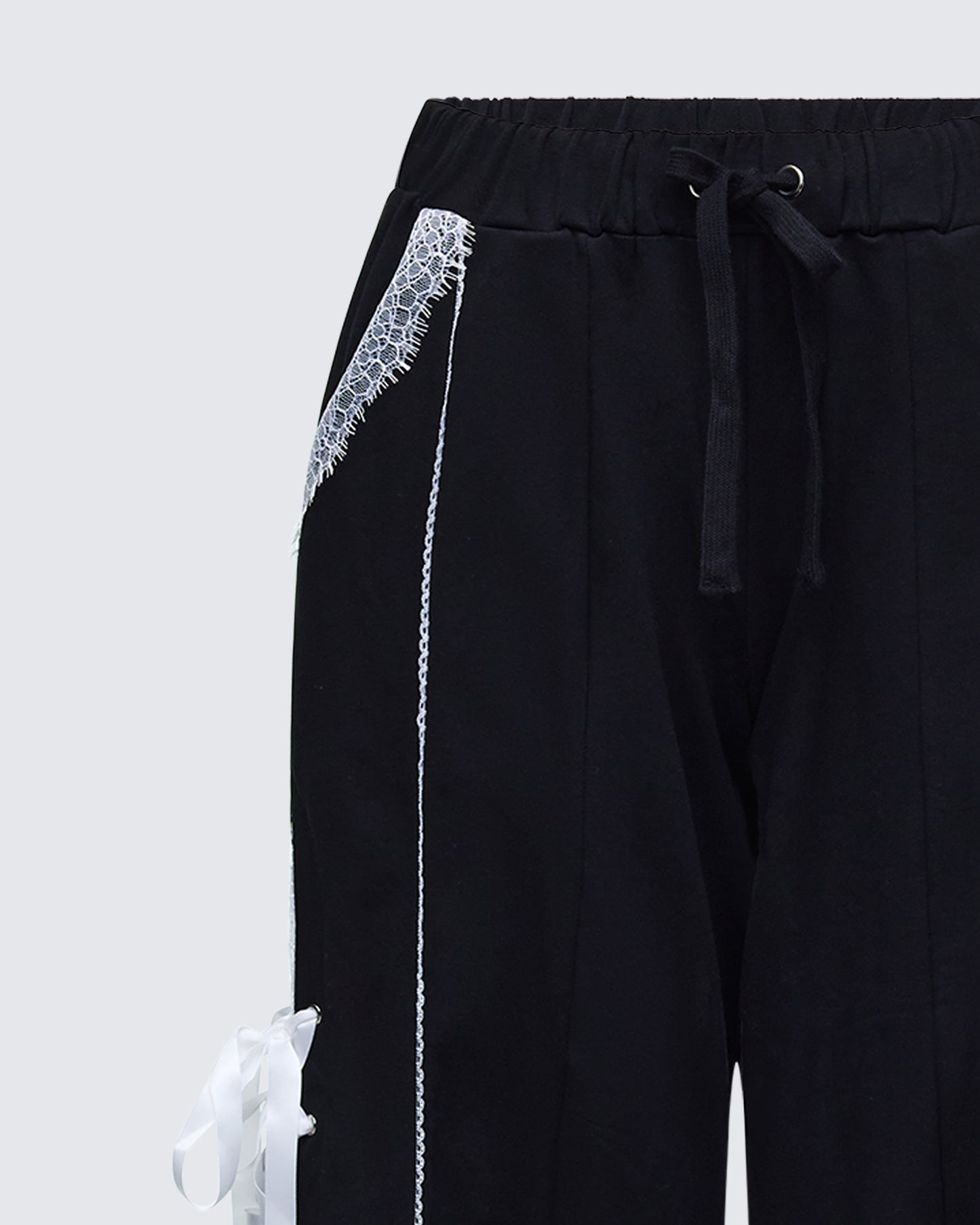 Corbyn Black Lace Window Sweatpants