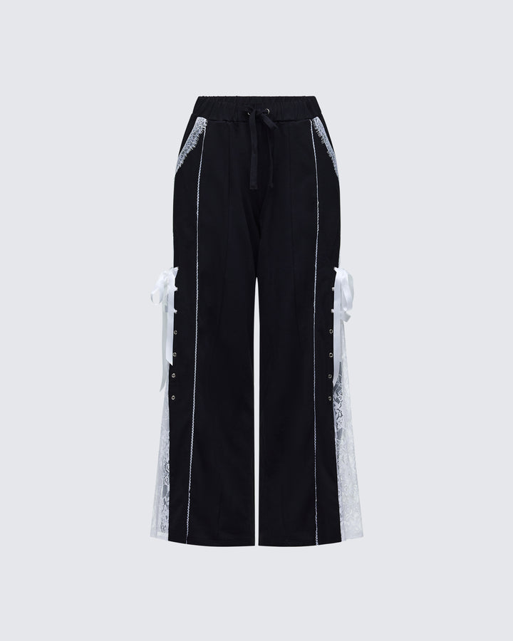 Corbyn Black Lace Window Sweatpants product front