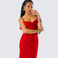 Cordelia Red Rosette Maxi Dress