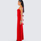 Cordelia Red Rosette Maxi Dress