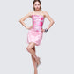Women's pink dress styled on model – FINESSE