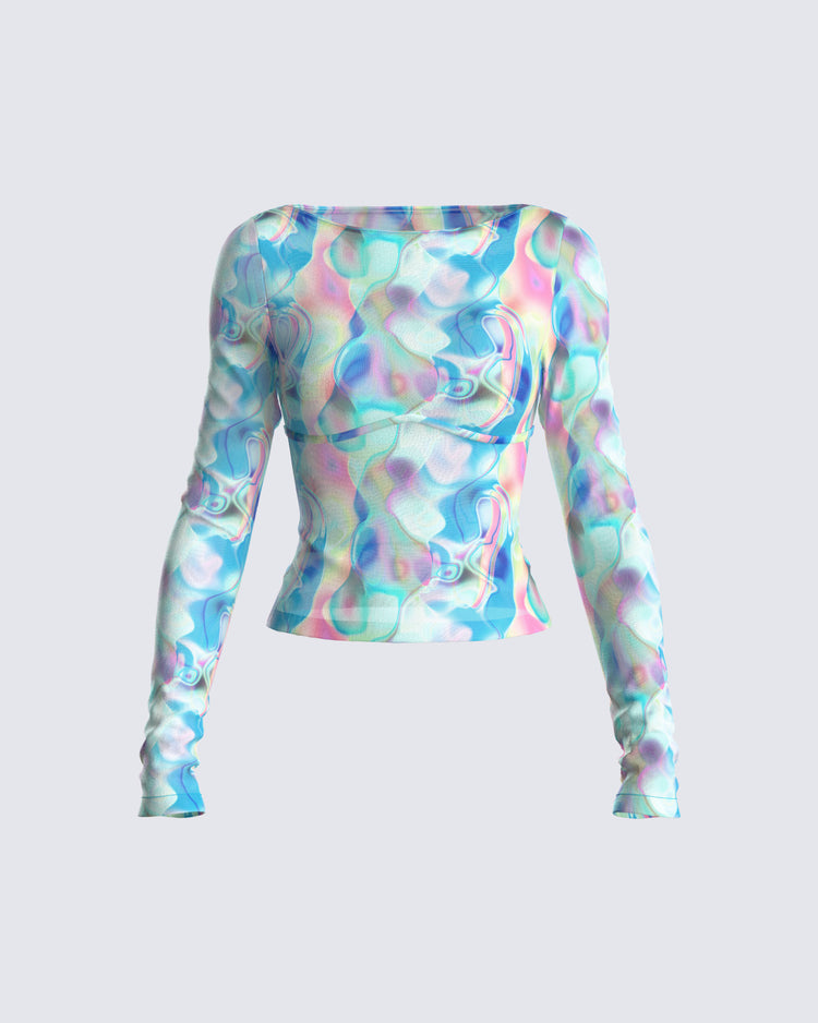 Cyra Psychedelic Print Top