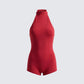Cairo Red Halter Neck Romper product front