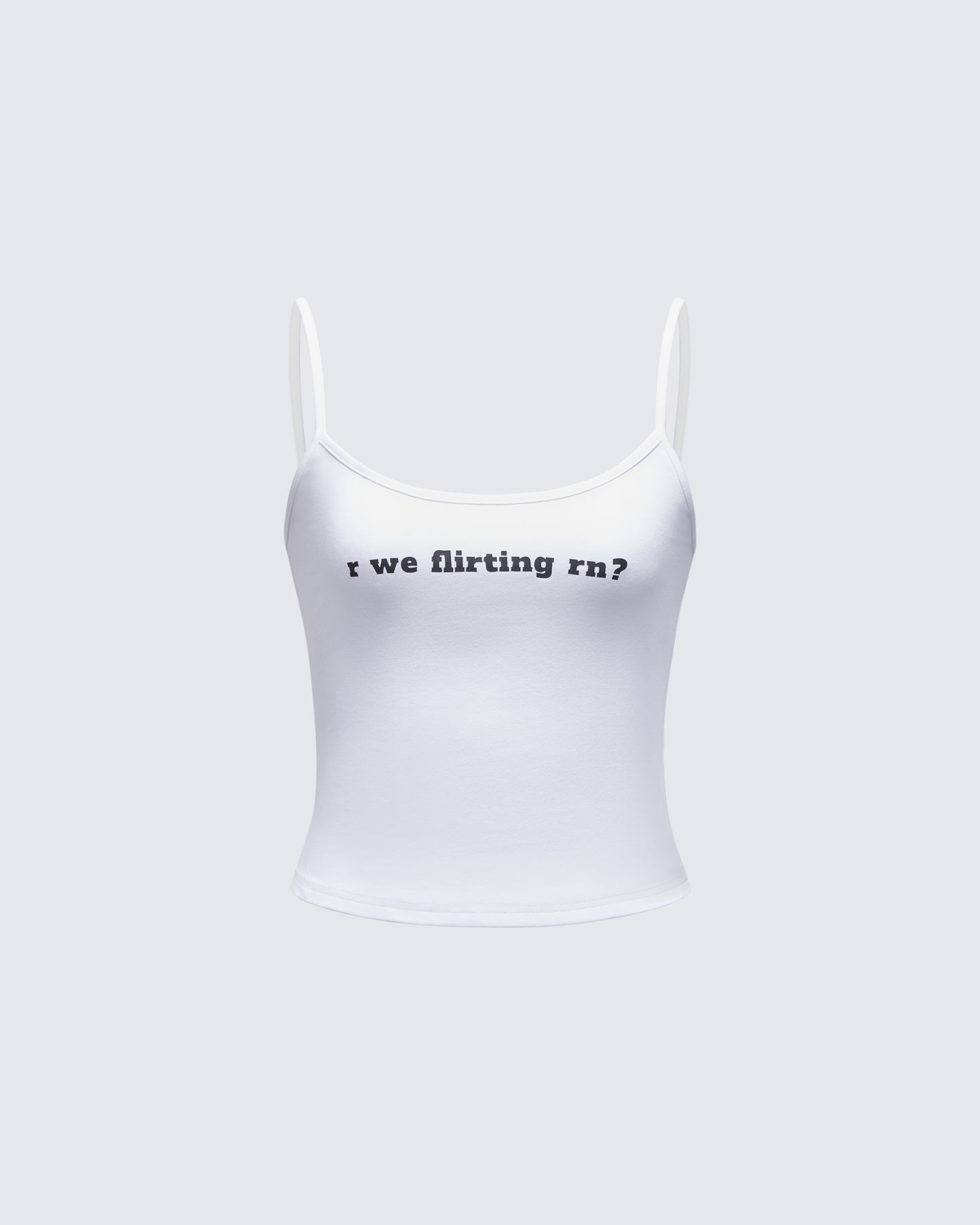 Callie White Slogan Jersey Cami Top product front