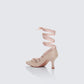 Dahlia Blush Lace up Ballet Pump