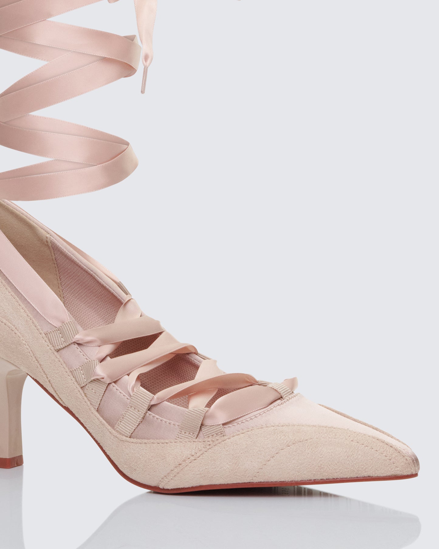 Dahlia Blush Lace up Ballet Pump